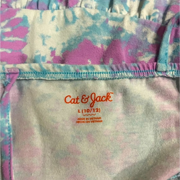 Cat & Jack Cross Back Tiered Casual Tank Dress Tie Dye Size L - Picture 3 of 3